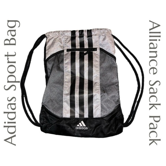 Adidas - Alliance Sack Pack - Drawstring Backpack - Picture 1 of 5